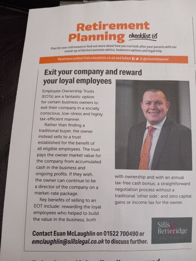 Euan McLaughlin Outlines Employee Ownership Trusts in The Sunday Times ...